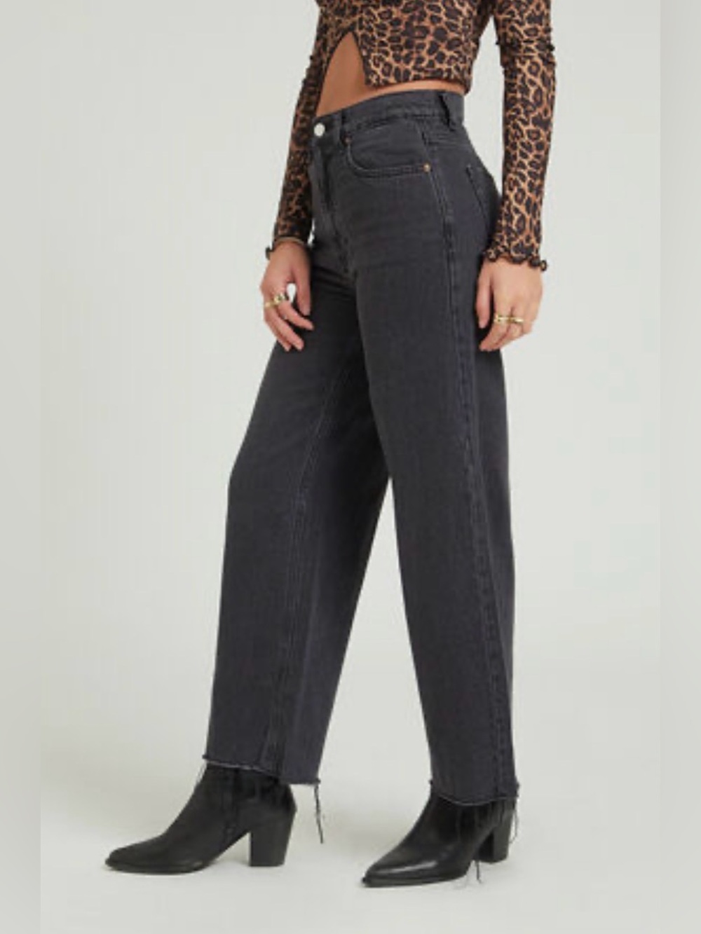 PACSUN | Nora Wide Leg Jeans Black Denim Size 26